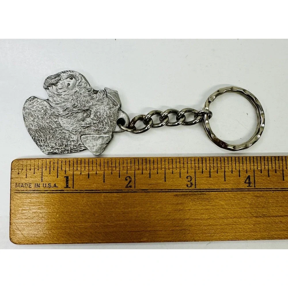 Vintage I Love My Welsh Terrier Dog Keychain Rawcliffe Pewter 1982